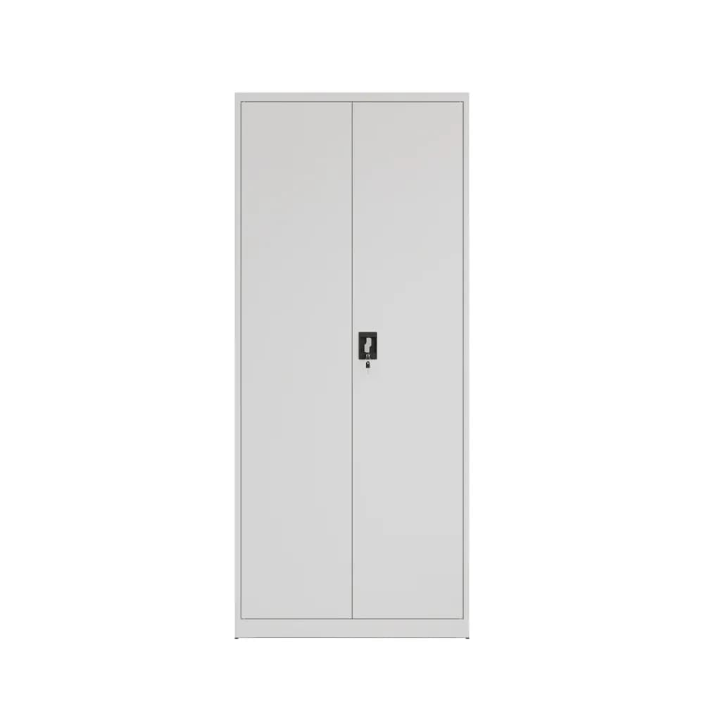 Steel Storage Cabinet 210 2100H White Front View