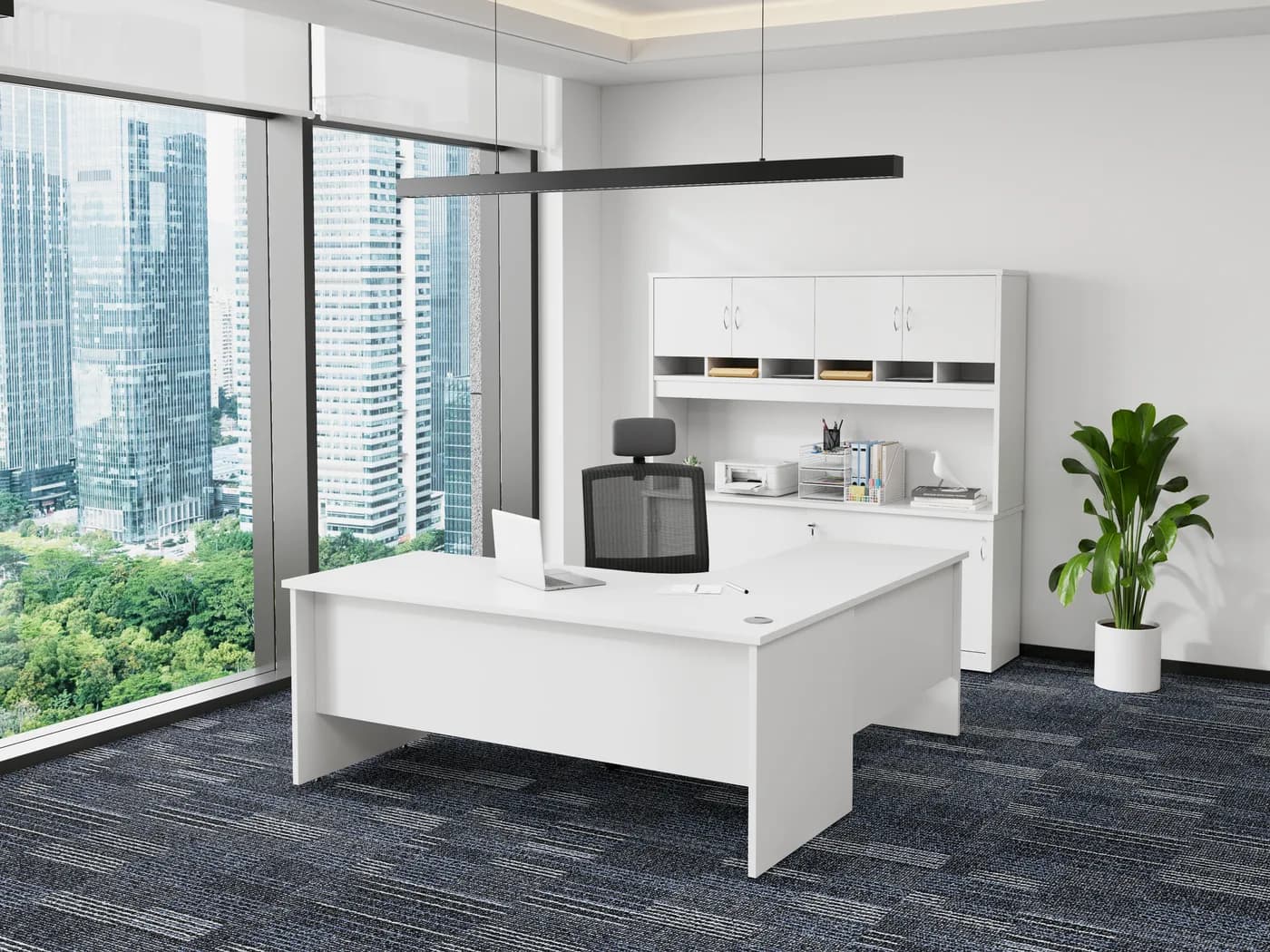 Radial Workstation 2 Piece shown in an office setting